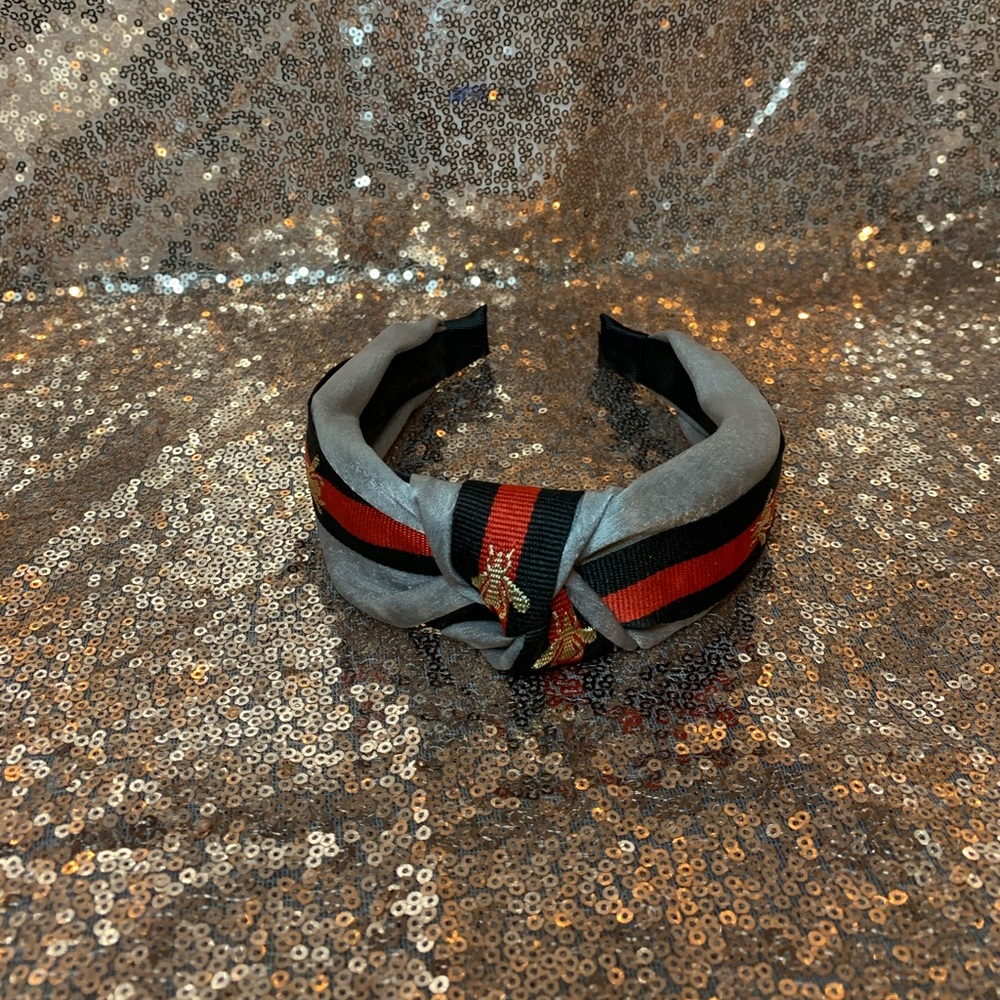 Baddie Bee Headband - Gray